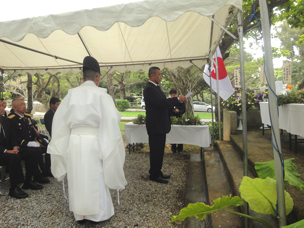 空挺同志会　桃原浩太郎沖縄支部長　追悼の言葉