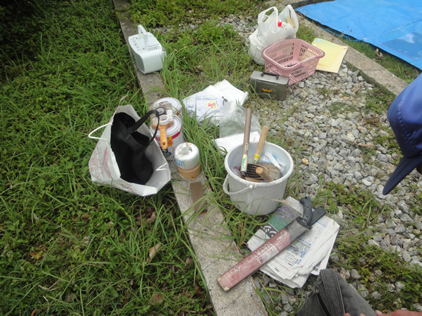 平成29年10月15日慰霊碑の清掃活動②