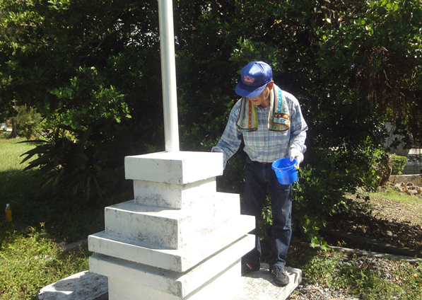 平成29年10月15日慰霊碑の清掃活動⑦