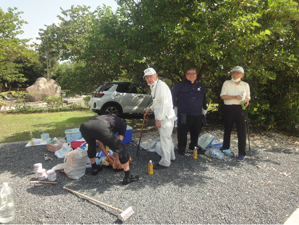 令和２年10月31日 慰霊碑の清掃活動⑤