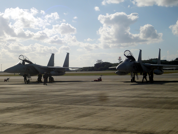 航空自衛隊南西航空方面隊第9航空団第204飛行隊長の機動飛行の準備③